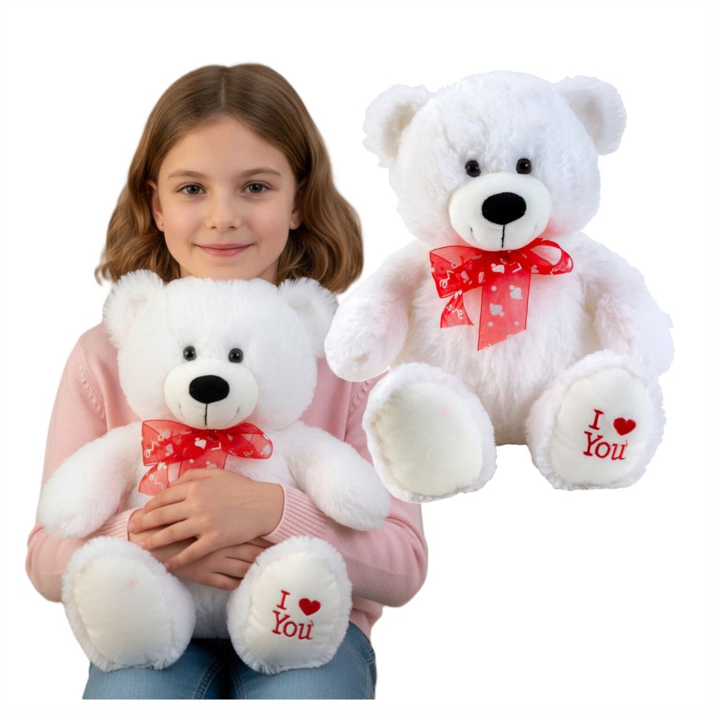 Biały Miś I Love You 50 cm pluszowa maskotka