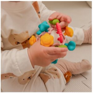 Grzechotka Sensoryczna dla Niemowląt Piłka 0m+ Woopie 4w1 Kolorowa