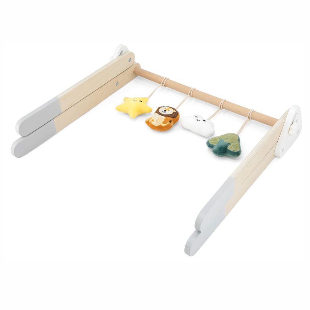 Stojak Edukacyjny Drewniany dla Niemowląt 0m+ Viga PolarB Baby Play Gym