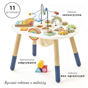 Drewniany stolik edukacyjny sensoryczna zabawka dla dzieci, stół Le Toy Van
