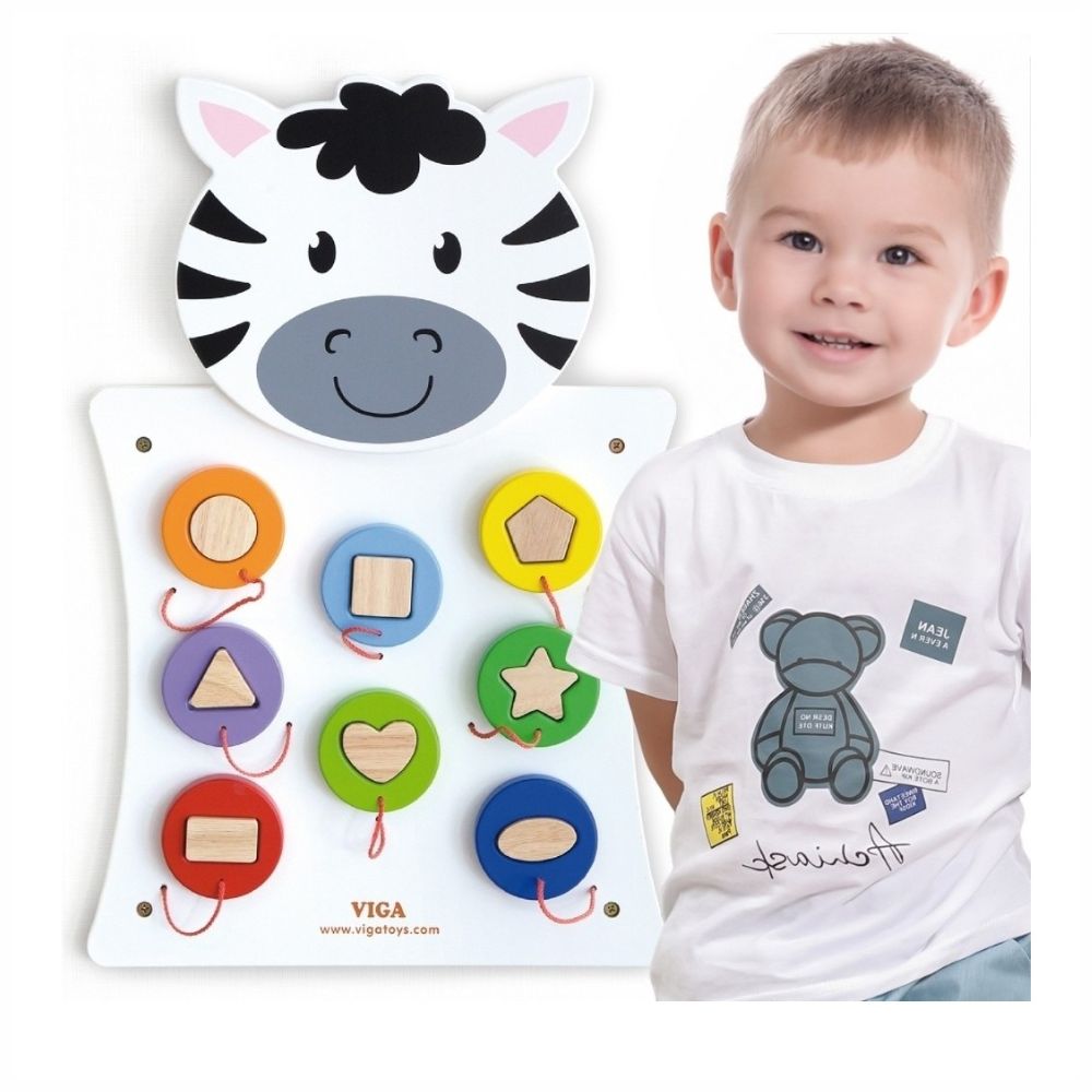 Tablica Manipulacyjna Drewniana Zebra Montessori FSC Viga