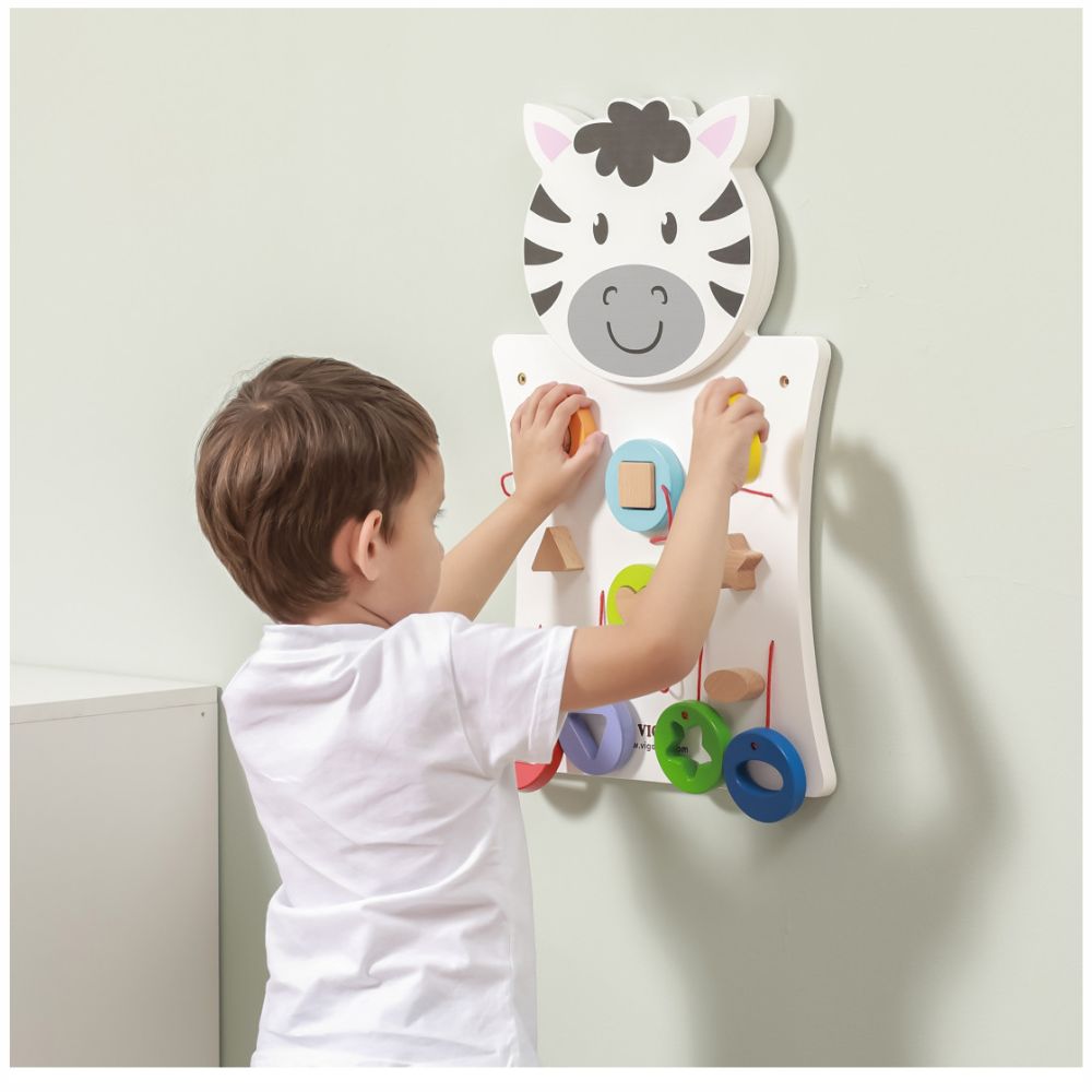 Tablica Manipulacyjna Drewniana Zebra Montessori FSC Viga