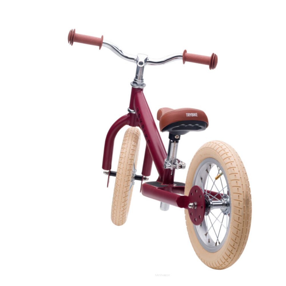 Rowerek Biegowy dla 3 Latka Trybike Dwukołowy Czerwony Matowy