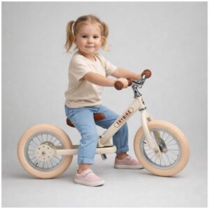 Rowerek Biegowy dla 3 Latka Trybike Dwukołowy Kremowy Matowy