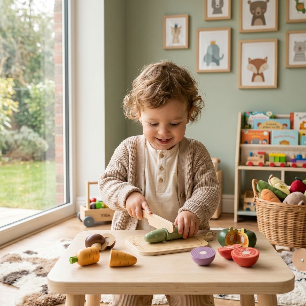 Drewniane Warzywa do Krojenia dla Dzieci 18m+ Viga PolarB na Rzepy Zestaw Kuchenny Montessori
