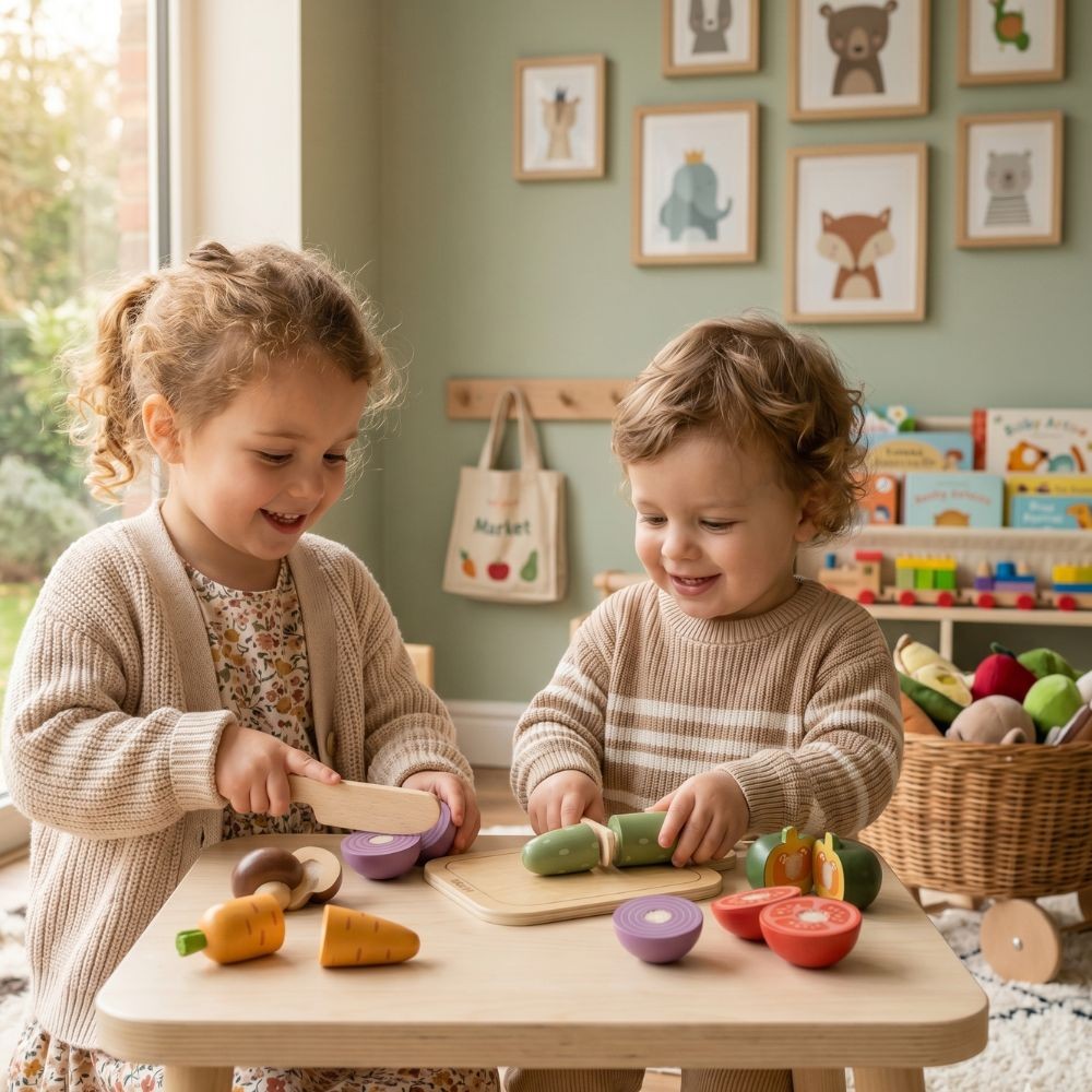 Drewniane Warzywa do Krojenia dla Dzieci 18m+ Viga PolarB na Rzepy Zestaw Kuchenny Montessori - obrazek 3