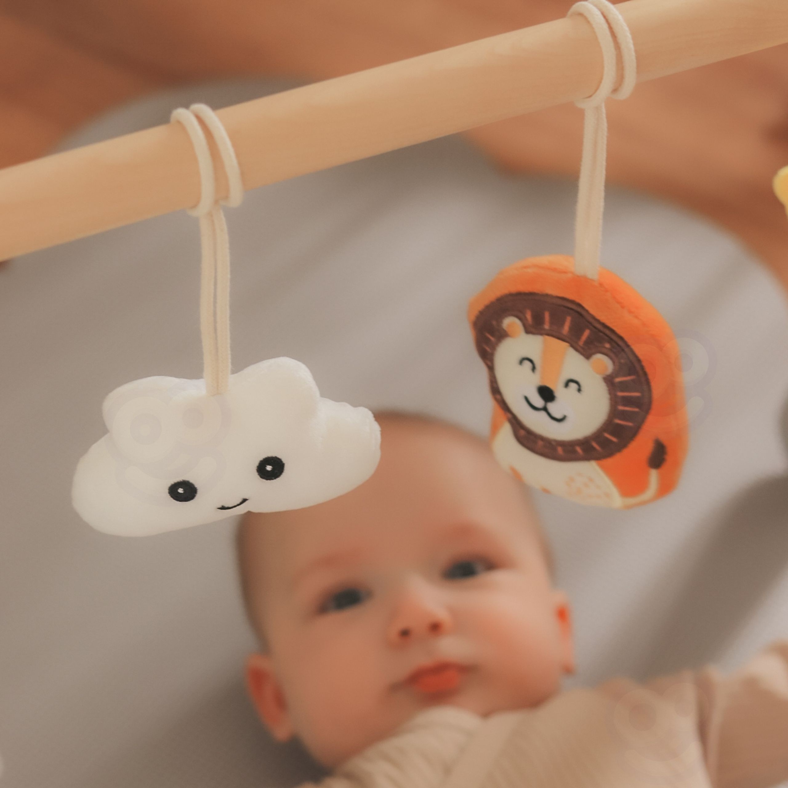 Stojak Edukacyjny Drewniany dla Niemowląt 0m+ Viga PolarB Baby Play Gym - obrazek 3