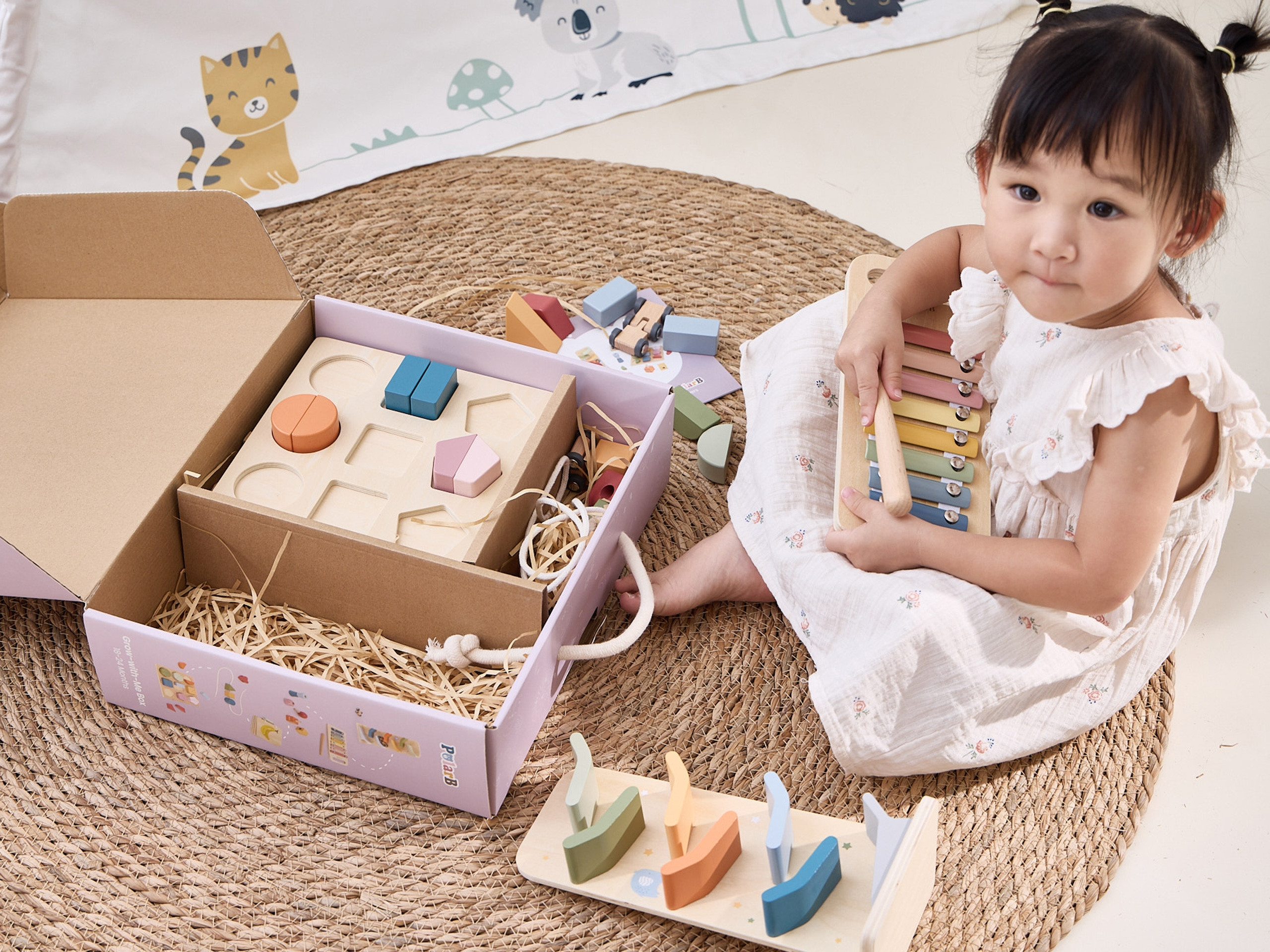 Zestaw Edukacyjny Drewniany VIGA Colour Crafters Box 18m+ Montessori 6 Zabawek