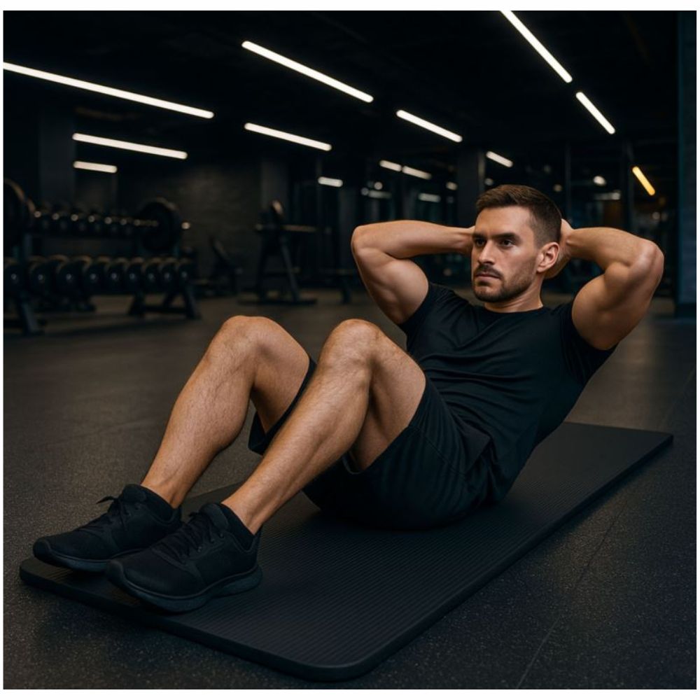 Mata do Ćwiczeń Fitness Jogi XXL 183x61x1,5 cm Gruba NBR Czarna
