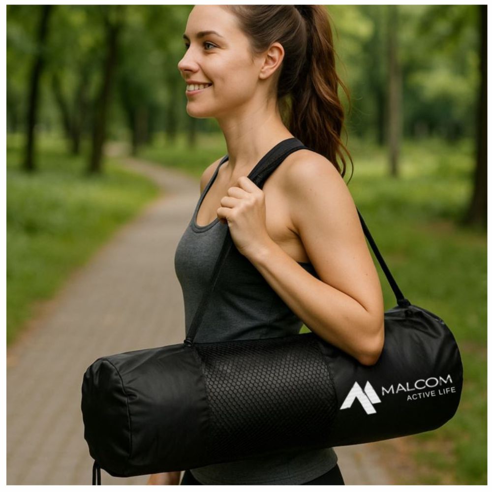 Mata do Ćwiczeń Fitness Jogi XXL 183x61x1,5 cm Gruba NBR Czarna
